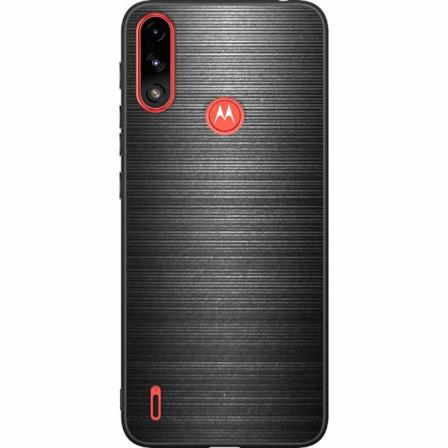 Motorola Moto E7i Power Svart Skal Brushed Metal