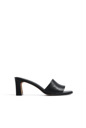 NA-KD Leder-Pantoletten - Lederschuhe - Schwarz - EU 39