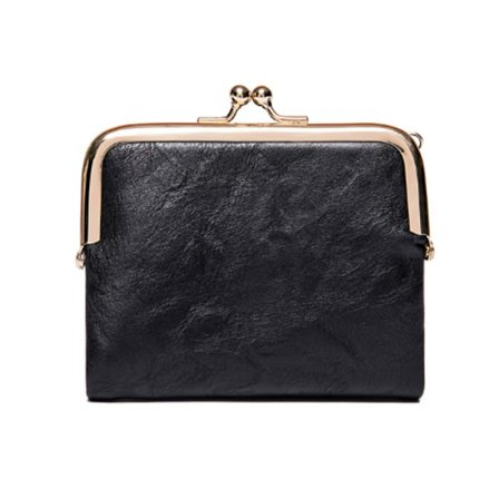 Damplånbok i litet format (svart) Damplånbok i litet format i vintage PU-läder