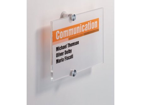 Durable Dörrskylt Crystal Sign 148x210mm - Lyreco - Kontorsmöbler och inredning - Tavlor ställ och ramar - Dörrskyltar