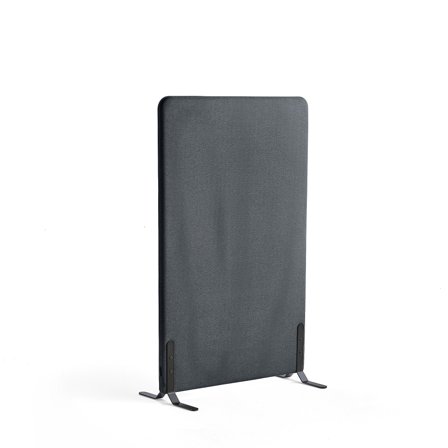 Raumtrenner ZONE, 1360 x 800 x 46 mm, Stoff Rivet, schwarze Beine, anthrazit
