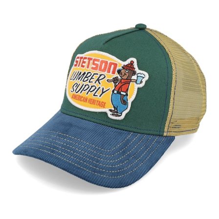 Stetson - Lumber Supply Green/Blue Trucker Trucker Green Cap - @ Hatstore