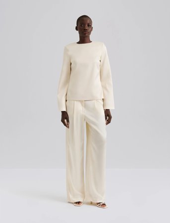 Malina Elna Bow Detailed Top - Cream - 42