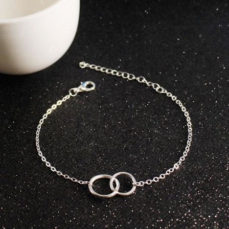 BTS Armband Enkelt dubbelcirkelarmband Dam Armbandspresent för män