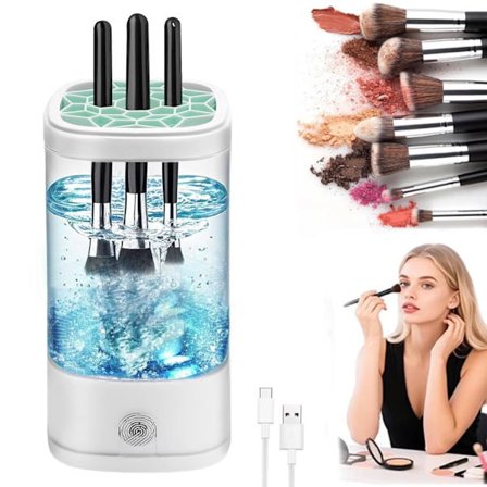 Automatisk sminkebørsterenser (Hvit)