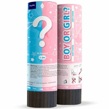 Konfettikanon Gender reveal 15 cm