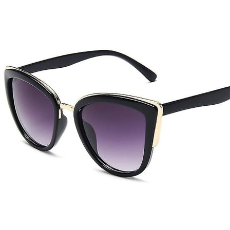 Kattöga solglasögon kvinnor retro vintage nyanser överdimensionerade glasögon