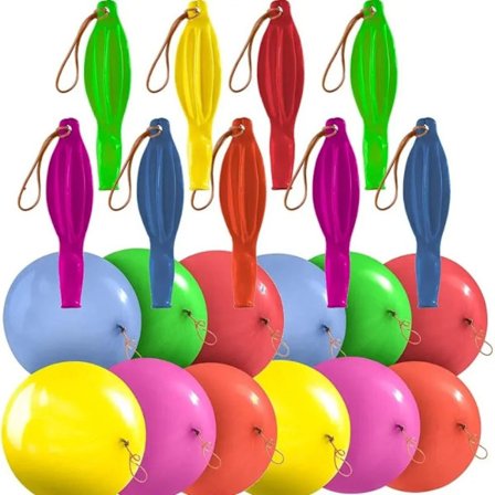 10 stk. Punch Bounce Balloner Punching Ballon Tyk Sjov Ballon