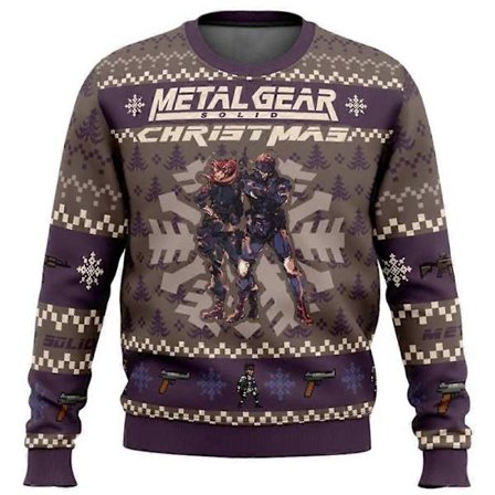 Metal Gear Solid Ful Jultröja Herr Dam Tröja Rund Hals Långärmad Topp Julkläder 2025 Ny Sweatshirt