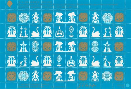 Danmark - julmärkeark 1975 - Takket - Ubrugt eller foldet