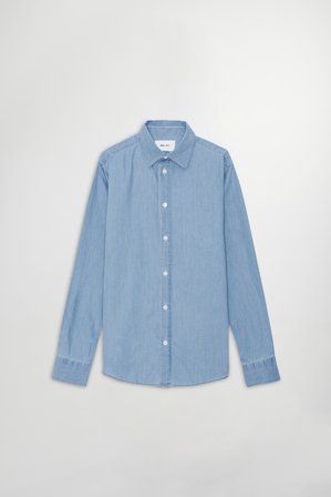 NN.07 Colby 5765 Hemd Herren Blau Bio-Baumwolle
