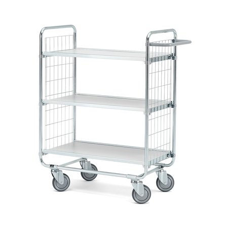 Etagenwagen CRAFT mit 3 Böden, 750 x 425 mm, verzinkt