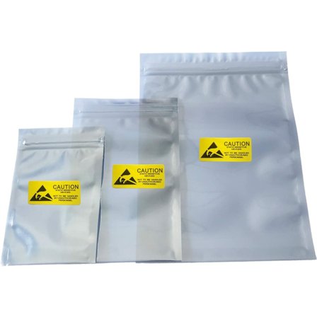 Antistatiske poser, ESD-poser, 30 stk. blandede størrelser antistatiske genlukkelige poser til 3,5 harddisk, 2,5 solid state-drev, med etiketter, ESD-