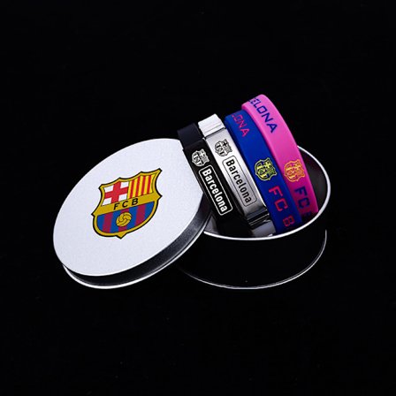 Fodboldklubs logo armbånd [rund æske] 4 armbånd [Barcelona]