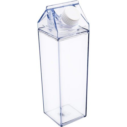 Flaska med vatten kartong vatten, flaska med lätt fyrkantig mjölkflaska med vattentät plast vattenjuice (500 ml)