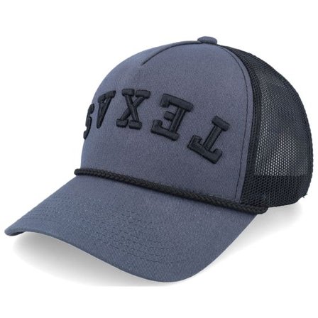 Iconic - Grå trucker Keps - Texas Upside Down 3d Rope Charcoal/Black Trucker @ Hatstore