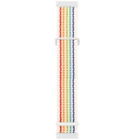 For Fitbit Versa 3 Nylon gummispenne klokkerem Rainbow