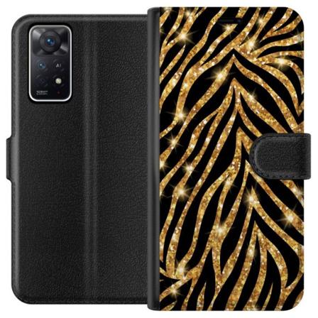 Xiaomi Redmi Note 11 Pro 5G Tegnebogsetui Guld & Glitter