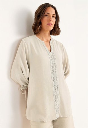 Cellbes of Sweden - Crepe tunika - ljusbeige - för damer - 50/52
