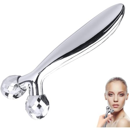 Ansigtsmassage roller - Kæbelinje massage roller - Ansigtsløftning - 360-graders ansigtsmassage - Anti-rynke - Massage - Sølvion