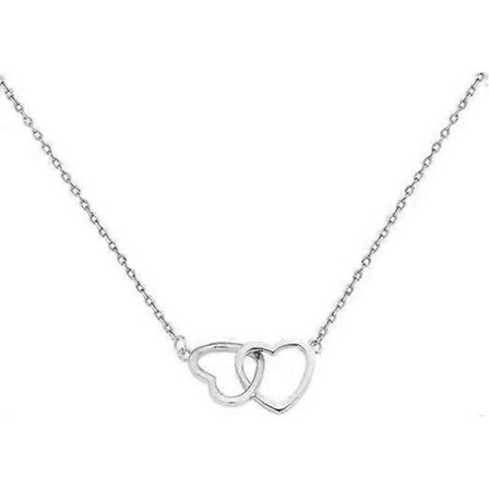 Silverfärgat hjärthänge med sammanflätad, vackert halsband med oändlighetssymbol, evig kärlek, sött halsband med initialt hjärta, justerbar kedja