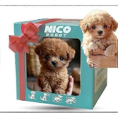 2025 Ny Robot Hund for Voksne, AI Robot Hund, Nicoo - Min Realistiske Robotvalp Som Oppfører Seg Som en Ekte Valp - Gåing, Bjeffing, Halelogring - 