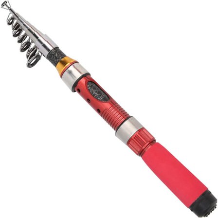 Teleskopisk fiskestang, kastefiskestang, bærbar kort tykk sterk for fiskereiser