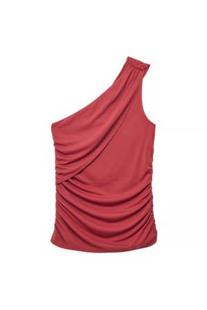 NA-KD Oberteil mit drapiertem Detail - One shoulder Tops - Rot - S