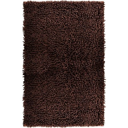 Badeværelsesmåtte Chenille mørkebrun, blød badeværelsesmåtte (50 x 80 cm) kaffe