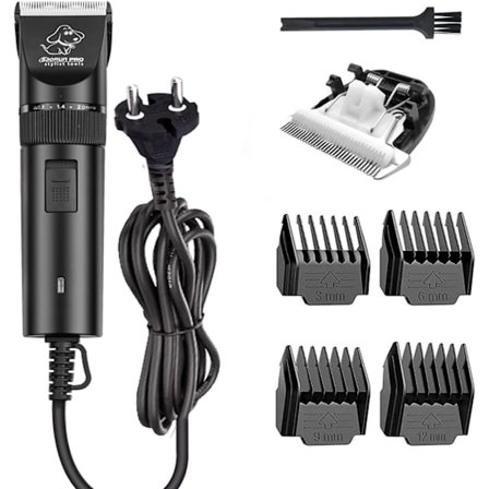 Professionel Stille og Kraftfuld Elektrisk Hunde- og Katteklipper med Vaskbar Klinge, ZQKLA