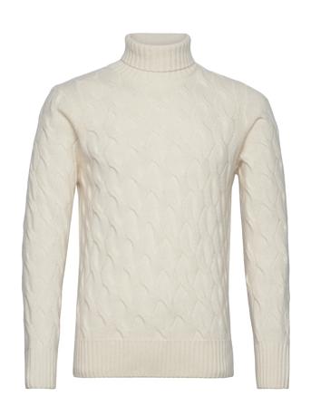 Seth Rollneck Knitwear Turtlenecks Hvit Oscar Jacobson*Betinget Tilbud