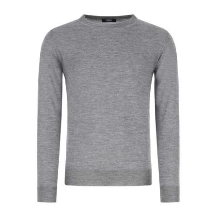 Fedeli, Round-neck Knitwear Grijs, Heren, Maat:L