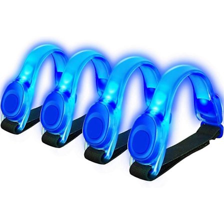4-pakning LED-armbånd med refleks - for løping og jogging