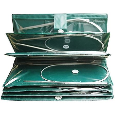 Rundstickor i rostfritt stål (11 st), Professionella 80 cm Flera Storlekar 5mm Till 1.5mm.