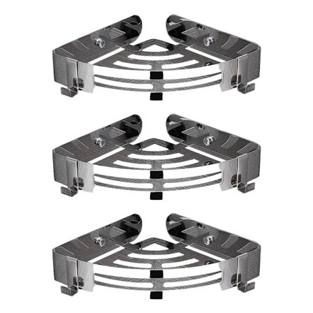 Dusjhylle i rustfritt stål, Dusjhylle, 304 rustfritt stål baderomsstativ, veggmontert stativ, toalettlagringsstativ uten boring