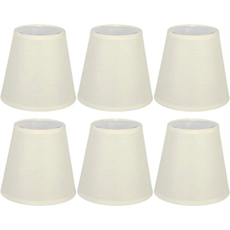 Vägglampskärmar Clip On, Set med 6 Lampskärmar för Ljuskrona, Liten Clip On Konisk Kronlampskärm Bell 5.5x5.1x3.5 tum