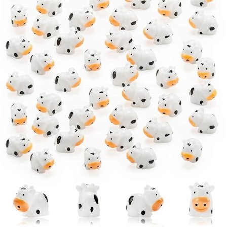 100 stk Mini Ku Figurer Resin Ku Miniatyr Dyr Figurer Eventyrhage Miniatyr Moss Landsc