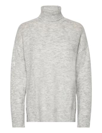 Penny Roll Neck Pullover Høyhalset Pologenser Grå A-View*Betinget Tilbud