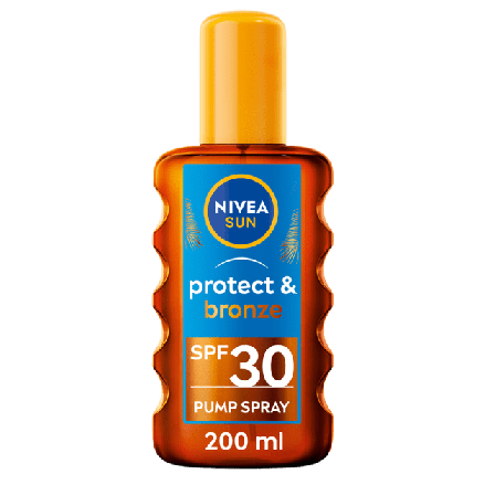 NIVEA Protect & Bronze Oil Spray SPF 30 Solskydd solvård Dam 200 ML