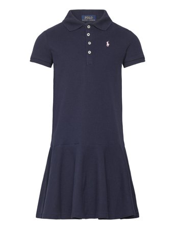 Ralph Lauren Kids Stretch Mesh Polo Dress - Navy - 124-128