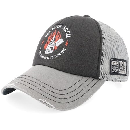 Von Dutch - Schwarz trucker Cap - Lighter Vintage Black/Grey A-Frame Trucker @ Hatstore