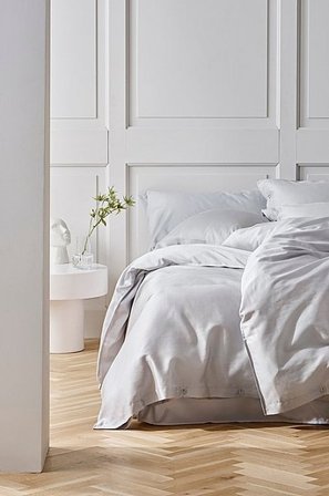 Jotex - Dekbedovertrek Van Satijn Zilvergrijs Zilvergrijs - PAILY - Koop Dekbedovertrek bij Jotex