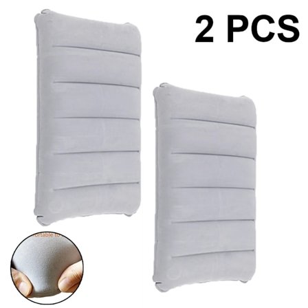 Uppblåsbar kudde Resekudde Strandkudde Campingkudde Kudde Sittkudde (Grå)