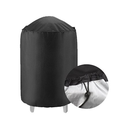 420D Grillöverdrag för Premium Kolgrillar, Kolgrill, Högpresterande Vattentät Kettle Grillöverdrag, Blekskydd och UV-resistent Svart 3036 Tum