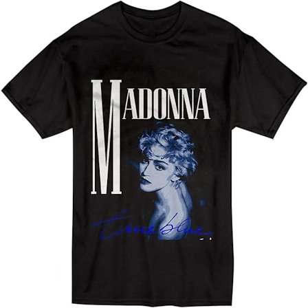 Madonna True Blue Vintage Gildan T-shirt för män svart färg 39 - vuxen, 3xl