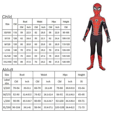 Hämmästyttävä Hämähäkkimies Hyppypuku Spiderman Cosplay Puku Halloween Aikuinen / Lapsi-c