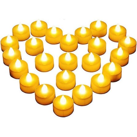 LED-ljus, flamlösa LED-värmeljus, flimrande värmeljus, elektrisk ljusgåva (FMY)