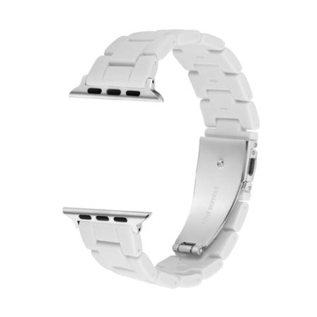 Candy Color Three-Bead Watch Band för Apple Watch Ultra 49mm&Watch Ultra 2 49mm / Series 9&8&7 45mm / SE 3&SE 2&6&SE&5&4 44mm / 3&2&1 42mm White