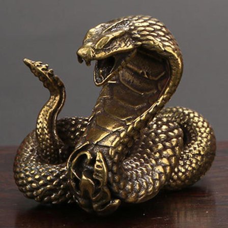 Koppar ZO Cobra Miniatyr Figurin Staty Ornament
