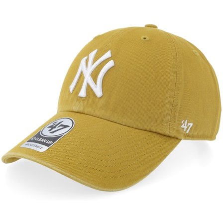 47 Brand - New York Yankees Brand Clean Up Goldenrod Dad Cap Unconstructed Yellow Cap - MLB @ Hatstore